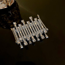 XIALUOKE Fashion Full Rhinestone Bracelet For Women Hyperbole Shiny Crystal Elas - £11.85 GBP
