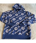 Converse Boys Blue Gray Logo Long Sleeve Hoodie Large 12-13 - $462.33 MXN