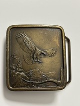 Vintage 1977 Indiana Metal Craft Brass &quot;Bald Eagle&quot; Belt Buckle - £9.51 GBP