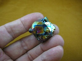 (R1-52) iridescent Aurora Crystal quartz titanium GEM gemstone Aura specimen - £15.42 GBP