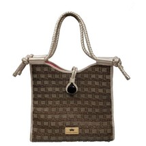 Elaine Turner Sophie Vertical Moroccan Espresso Brown Woven Handbag Larg... - $55.91
