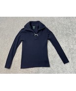 Lauren Ralph Lauren Sweater Women&#39;s Large Navy Blue Lobster Clasp Shawl ... - $29.69