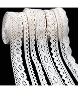 Vintage Lace Ribbon, Lace Trim, Crochet Lace Scalloped Edge For Bridal W... - £20.53 GBP