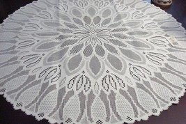 Great Lace (Liechtenstein Lace Collection) WHITE round laced 36&quot; diam, N... - $27.47