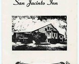 San Jacinto Inn Wine List Mailer Battlefield near Houston Texas 1967 - £78.84 GBP
