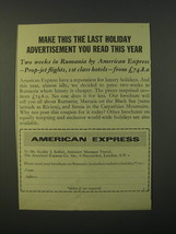 1964 American Express Ad - Make this the last holiday advertisement you read - £14.57 GBP