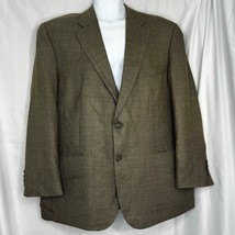 Silk Wool Tan Sport Coat Chaps Ralph Lauren Singe Breast 2 Button Mens 44S - £21.02 GBP