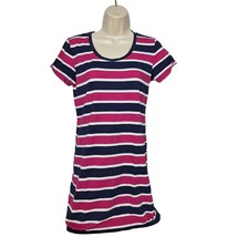 Tommy Bahama Women&#39;s T Shirt Dress Size XS Blue Pink White Striped Short... - £31.91 GBP