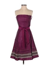 NWT Ann Taylor LOFT Metallic Linen Blend Ribbon Belt Strapless Dress 2 $99 - £14.98 GBP