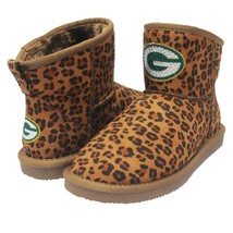 Green Bay Packers NFL Licensed Women&#39;s Leopard Print Bling Boot by Love ... - £32.22 GBP