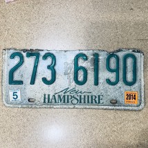 2014 New Hampshire License Plate 273 6190 - $17.52 CAD