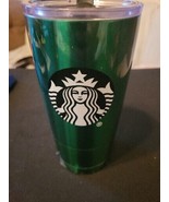 Starbucks Green Stainless Steel Tumbler White Siren Logo with Clear Lid ... - £4.70 GBP