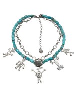 Mary Doug Hancock Mummys Bundle Sterling Silver Turquoise Beaded Necklace - £319.67 GBP