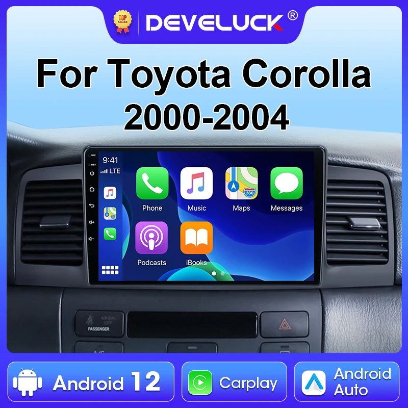 Android 12 Car Radio For Toyota Corolla E120 2000 - 2004 2 Din Stereo Mu... - $79.31+