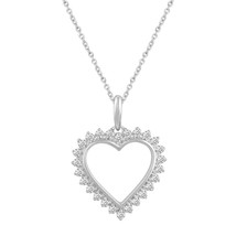 1/4ct tw Diamond Heart Pendant in Sterling Silver by Fifth and Fine - £57.73 GBP