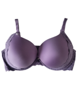 Torrid Size 40DDD Women’s Underwired Push Up Plunge Bra Mesh Lace Purple - £17.14 GBP