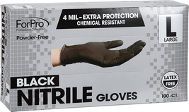 Forpro Disposable Nitrile Gloves, Chemical Resistant, Powder-Free, Latex-Free, N - £13.96 GBP