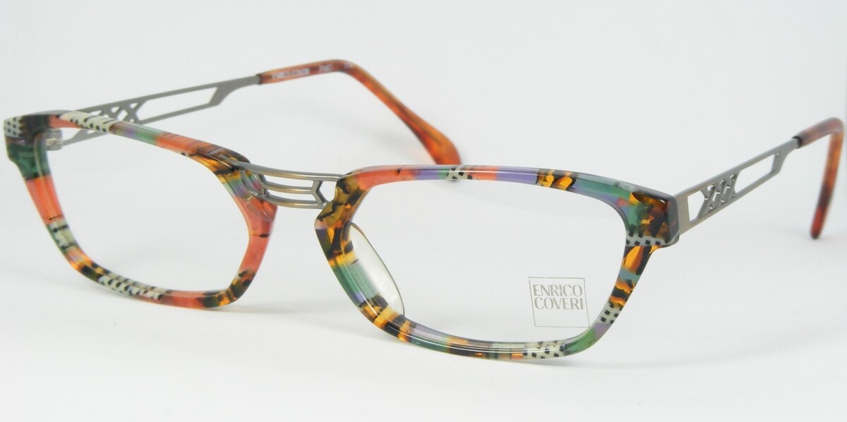 Vintage ENRICO COVERI 7228 506 MULTICOLOR EYEGLASSES GLASSES FRAME 53-18... - $96.82