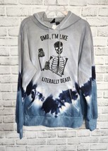 Literally Dead Skeleton Tie Dye Size Medium Pullover Hoodie - £11.05 GBP