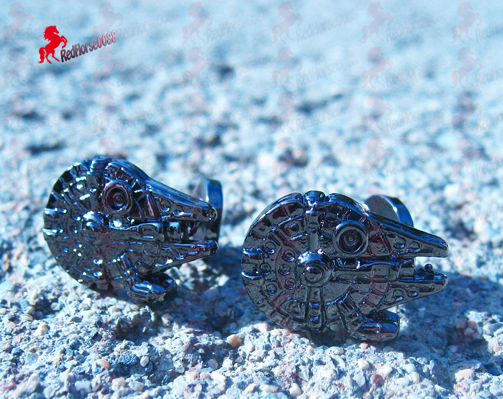 Star Wars Gothic Fighter Warship Silver Cufflinks  – Wedding, Birthday, ... - $3.95