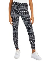 MSRP $18 Planet Gold Junior Mosaic Christmas Legging Size Medium Black/W... - $12.87