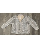 Philosophy Snake Print Faux Suede Moto Jacket. Size 1X. MSRP $108 - $34.74