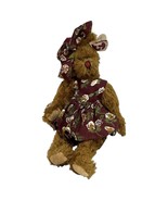 Vtg 1990&#39;s TY Attic Treasures Emily Bear With Red Dress Hang Tag 12&quot; Nol... - $271.31 MXN