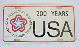 Vintage 200 Years Usa, American Revolution Bicentennial 1776-1976 License Plate - £11.74 GBP