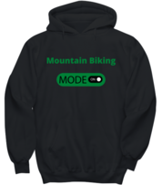 Mountain Biking, black Hoodie. Model 64026  - £31.66 GBP