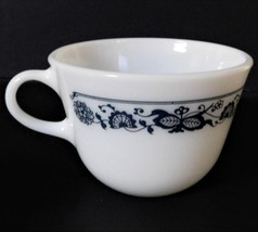 Pyrex Corning Tea Coffee Cup Mug Old Town Blue Onion Milk Glass USA Vintage - $19.80