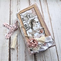 Cottage junk journal handmade Romantic horse junk book for sale complete thick - £373.94 GBP