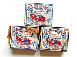 3 - Kirby Bronzed Rust Proof Hooks #139A Box 0f 100 - £19.70 GBP