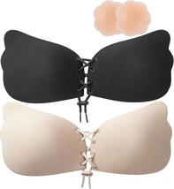 Adhesive Bra Strapless Bra Backless Bra Invisible Bra with 2 Piece (Size:C) - £9.94 GBP