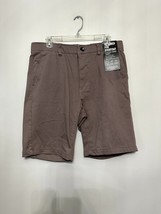 Union Men&#39;s Brown Chino Twill Shorts Comfort Flex 33 NWT - £25.84 GBP