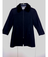 ROTHSCHILD GIRL&#39;S BLACK ZIP  WOOL BLEND COAT-8-WORN ONCE-VERY NICE-FURRY... - $35.56 CAD