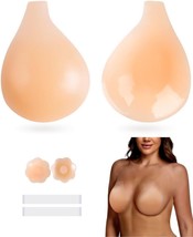 Sticky Bras for Women Push Up Adhesive Invisible Bra Backless Strapless (Size:L) - £13.14 GBP