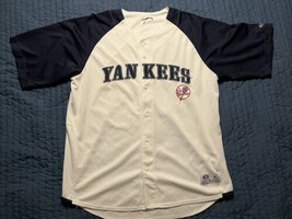 True Fan MLB Genuine Merchandise New York Yankees Baseball Jersey White - £23.74 GBP