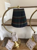 (1) Laura Ashley Brushed Brass Plaid Shade Touch Table Lamp  ~New~ - $59.99