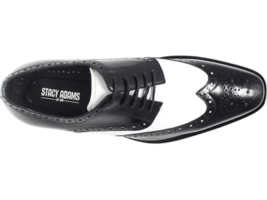 Stacy Adams Tinsley Wingtip Oxford Men's Shoes Black White Lace Up 25092-111 image 3