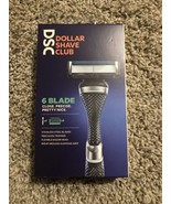 Dollar Shave Club 6-Blade 1 Handle 2 Cartridges Stainless Steel Blades NEW - $9.68