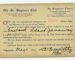 Old St Stephen&#39;s Club Postcard 1918 Philadelphia Pennsylvania  - $17.82