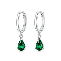 Wostu Drop Earrings 925 Silver Water Drop CZ Four Colors Zircon Wedding Earrings - £17.92 GBP