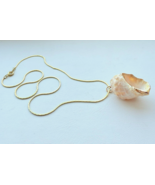 BEAUTIFUL SEA SHELL  DIPPED 24 GOLD COLORED  NECKLACE - $342.91 MXN