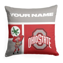 Ohio State Buckeyes Personalized Throw Pillow 18&quot;x18&quot; inches - $50.64 CAD