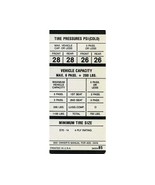 1969 Mopar B Body  E70x14 Tire Pressure Decal Mopar Part # 3400485 - $392.90 MXN
