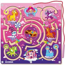 QUOKKA Magnetic Travel Toddler Games 1-3 Year Olds - Montessori Maze Unicorn Toy - £7.81 GBP