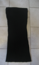 RARE Lennie Leonard Wool Chunky Tight Form Fitting Long Skirt Black tube sz M 8 - £18.21 GBP