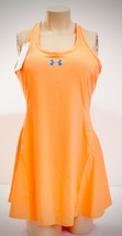 Under Armour Neon Peach Orange UA Tennis Racer Pleat Tennis Dress Women&#39;... - $99.99