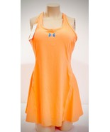 Under Armour Neon Peach Orange UA Tennis Racer Pleat Tennis Dress Women&#39;... - £79.91 GBP