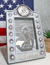 Patriotic United States Air Force Eagle Rank Stars Memorial 4&quot;x6&quot; Picture Frame - £19.97 GBP